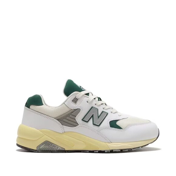 New Balance White and Green Sneakers - Picture 2 of 6